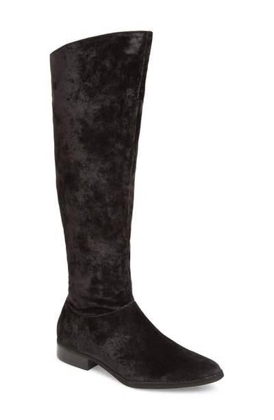 Shop Band Of Gypsies Luna Knee High Boot In Black Sueded Velvet