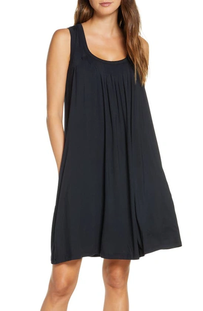 Shop Papinelle Pleated Chemise In Black