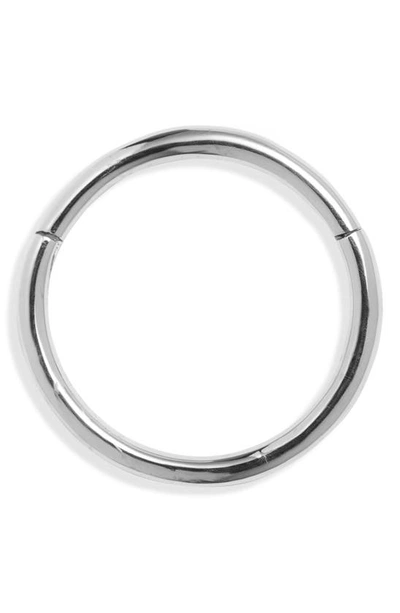 Shop Maria Tash 14k Gold Plain Clicker In White Gold