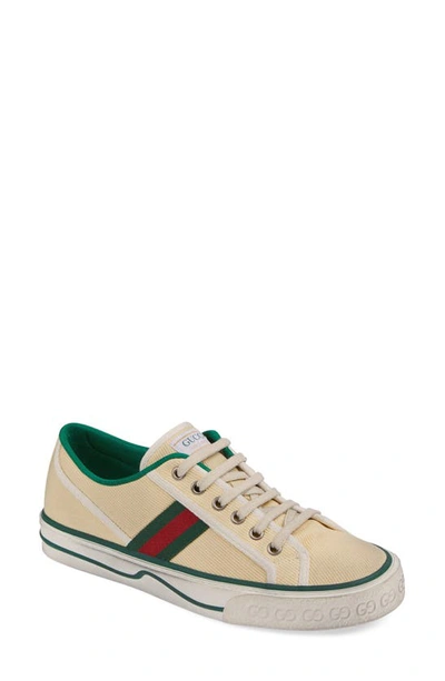 Shop Gucci Tennis 1977 Sneaker In Beige/ White