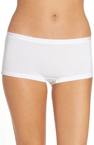 Shop Hanro Stretch Modal Boyshorts In White