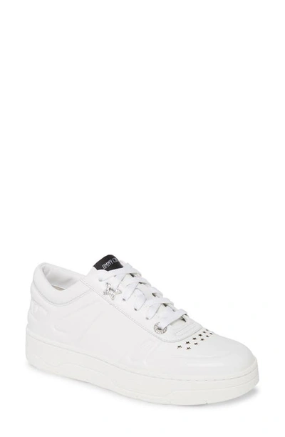 Shop Jimmy Choo Hawaii Lace-up Sneaker In White