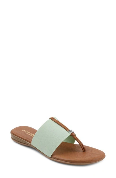 Shop Andre Assous Nice Sandal In Mint Fabric
