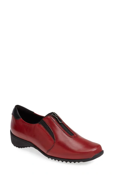 Shop Munro Berkley Sneaker In Red Leather