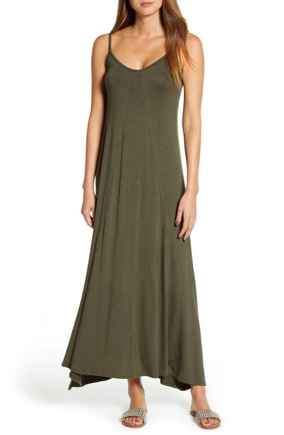 Shop Loveappella Maxi Dress In Olive