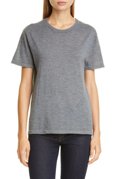 Shop Co Essentials Cashmere Sweater T-shirt In Grey