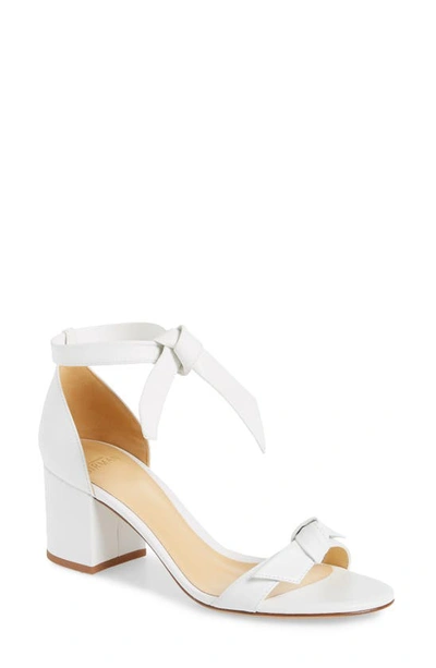 Alexandre Birman Malica 60mm Block Heel Sandals In White