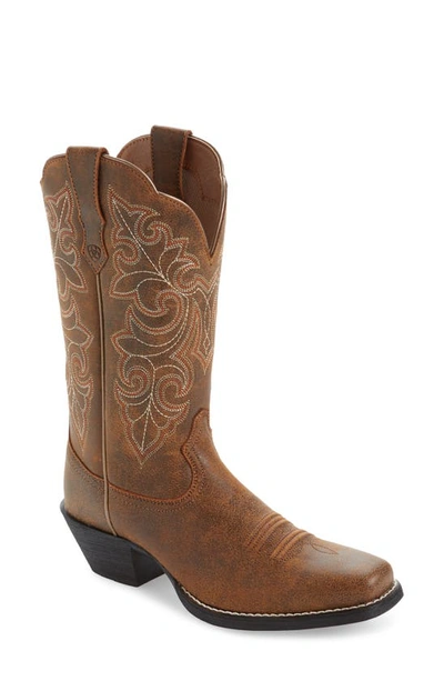 Shop Ariat Roundup Western Boot In Vintage Bomber
