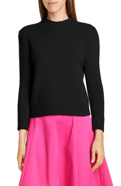 Shop Co Essentials Cashmere Crop Sweater In Black