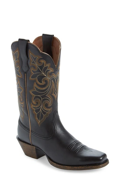 Shop Ariat Roundup Western Boot In Limo Black