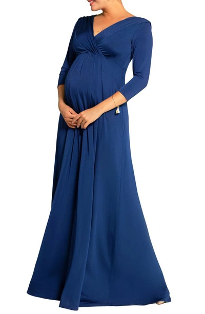Shop Tiffany Rose Willow Maternity/nursing Gown In Imperial Blue