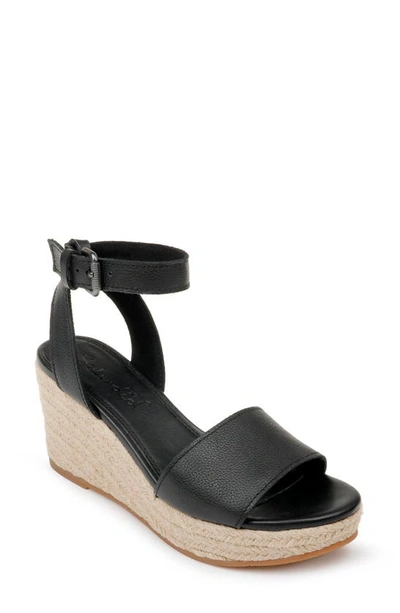 Shop Splendid Arianna Espadrille Wedge Sandal In Black Leather