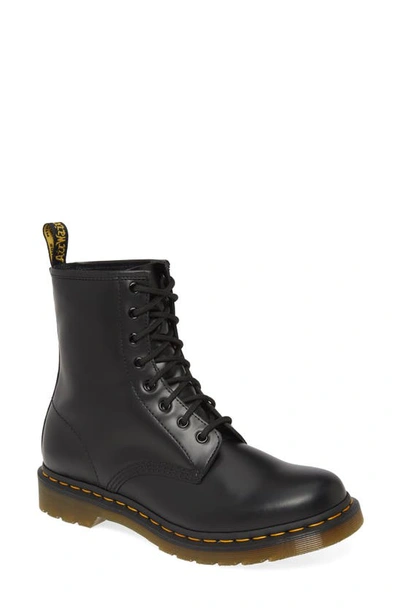 Dr. Martens' 1460 Lace-up Combat Boots In Smooth Leather In Black