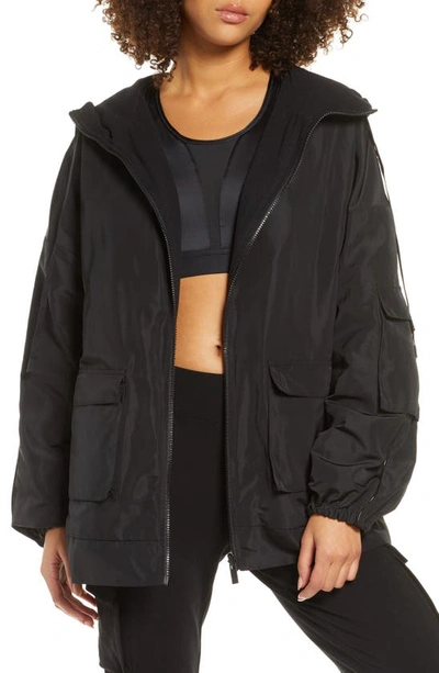 Shop Alo Yoga Legion Reversible Hooded Jacket In Black