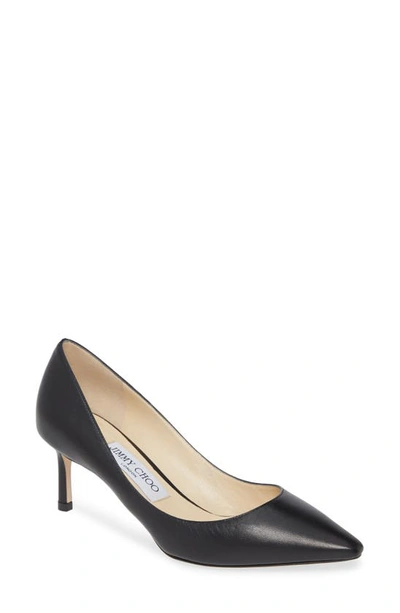 Jimmy Choo Romy Patent Pointed-toe 85mm Pumps In Black