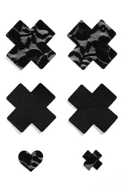 Shop Bristols 6 Nippies By Bristols Six Cross Nipple Covers In Black
