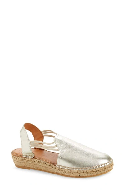 Shop Toni Pons Noelia Espadrille Slip-on In Platinum Leather