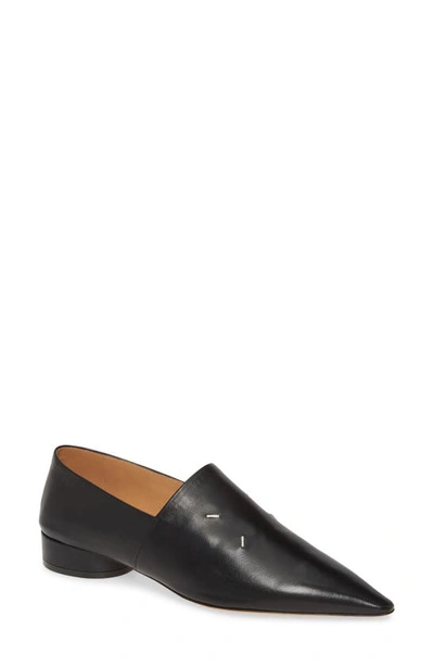 Shop Maison Margiela Kiki Pointed Toe Loafer In Black