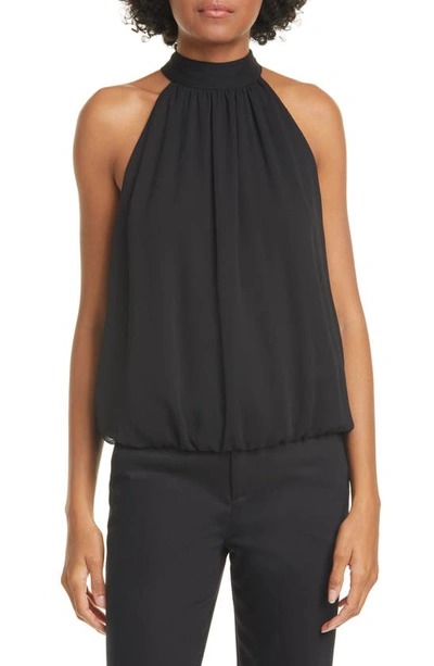 Shop Alice And Olivia Maris Halter Style Top In Black