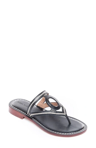 Shop Bernardo Tania Slide Sandal In Black Calf Leather