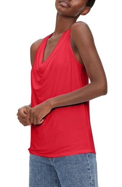 Shop Michael Stars Eve Cowl Neck Tank Top In Heart
