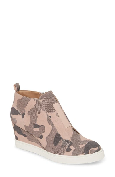 Shop Linea Paolo Felicia Wedge Sneaker In Blush Pink Suede