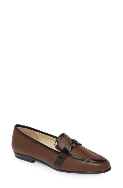 Shop Amalfi By Rangoni Oreste Loafer In Brown Leather