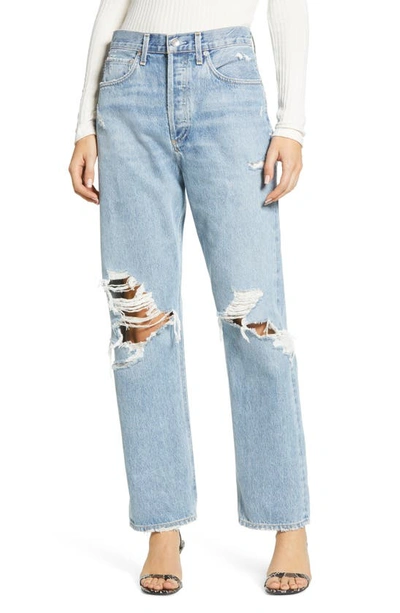 Shop Agolde '90s Ripped Loose Fit Jeans In Fall Out