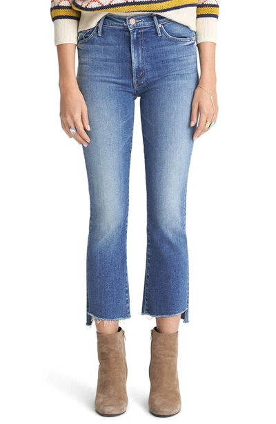 Shop Mother The Insider High Waist Crop Step Fray Jeans In Hey Sun
