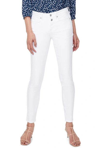 Shop Nydj Ami Mock Button Fly Skinny Jeans In Optic White