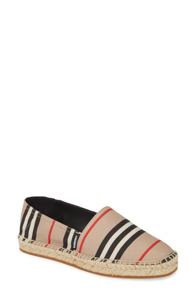 Shop Burberry Alport Icon Stripe Espadrille In Archive Beige