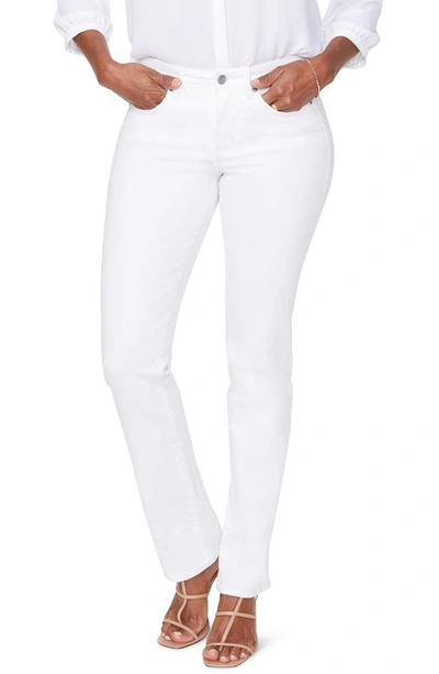 Shop Nydj Sheri Rhinestone Pocket Slim Stretch Jeans In Optic White