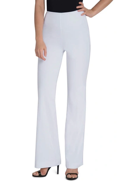 Shop Lyssé Wide Leg Denim Trousers In White