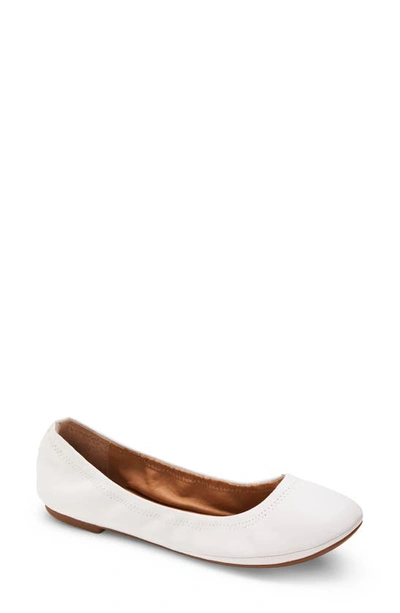 Shop Lucky Brand 'emmie' Flat In White Leather