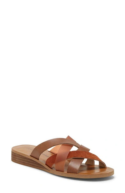 Shop Lucky Brand Hallisa Slide Sandal In Latte/ Sumac Leather