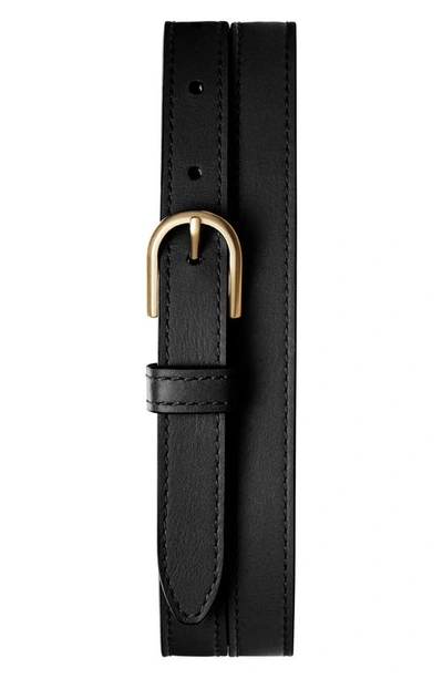 Shop Shinola U-shape Leather Belt In Black