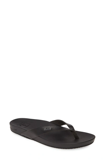 Shop Reef Cushion Bounce Court Flip Flop In Black