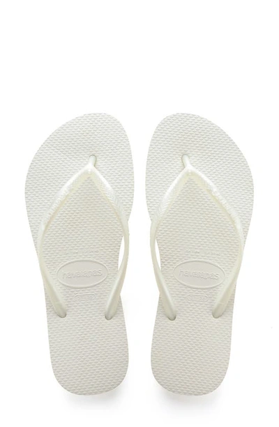 Havaianas Women's Slim Swarovski Crystal Ii Flip Flop Sandals Women's Shoes In White