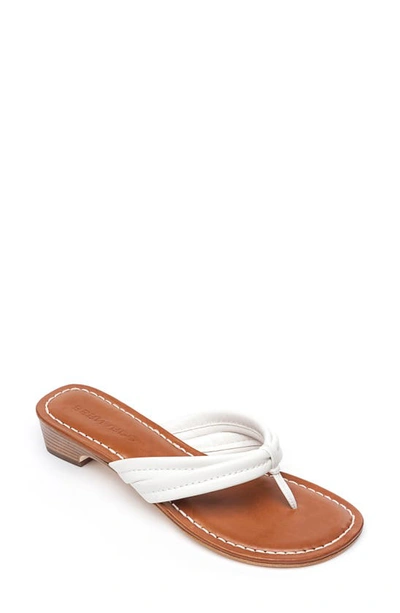 Shop Bernardo Miami Demi Wedge Sandal In White Leather