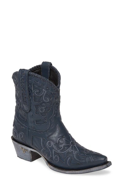 Shop Lane Boots Robin Western Boot In Navy Leather