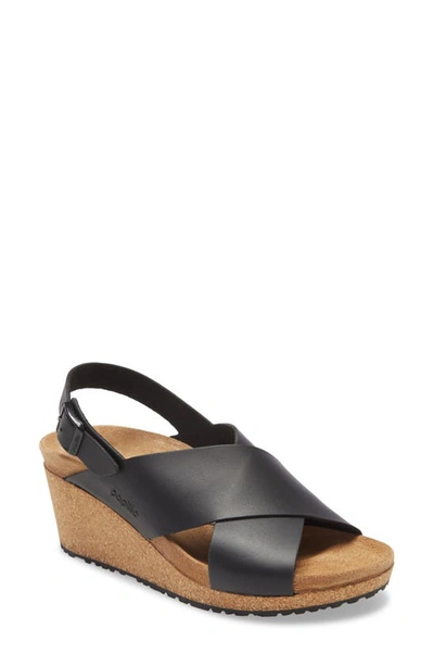 Shop Birkenstock Papillio By  Samira Wedge Sandal In Black Leather