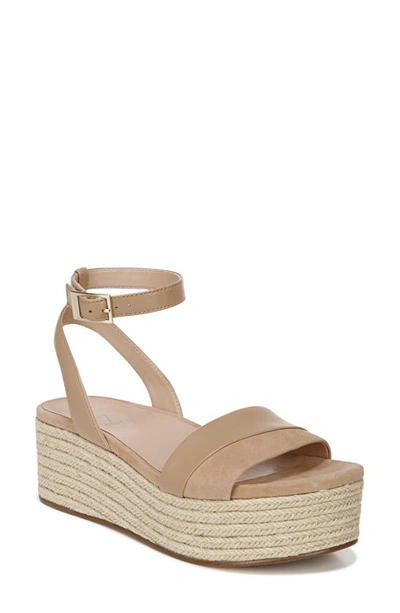 Shop 27 Edit Jamari Platform Sandal In Taupe Suede/ Leather