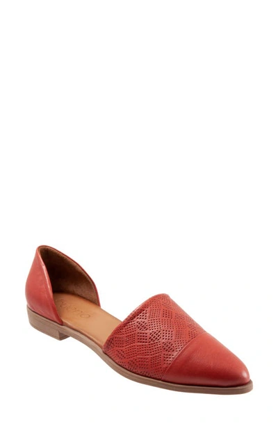 Shop Bueno Bella D'orsay Flat In Terracotta Leather