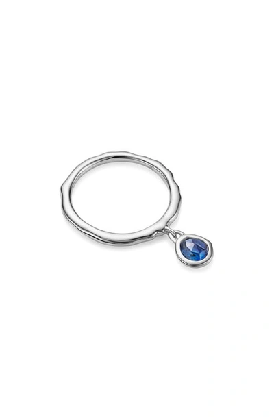 Shop Monica Vinader Siren Charm Ring In Silver/ Kyanite