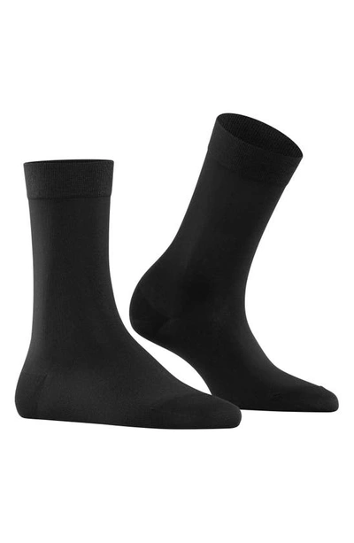 Shop Falke Cotton Touch Cotton Blend Socks In Black2
