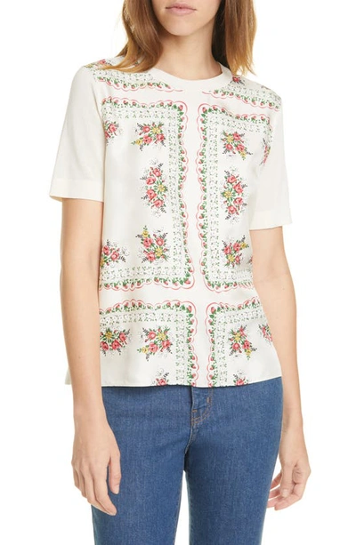 Tory Burch Silk Paneled Sweater 