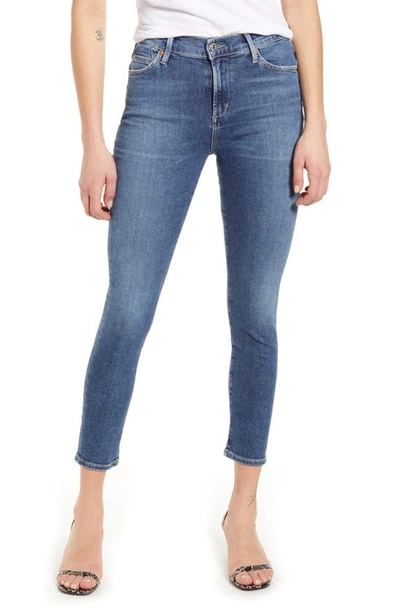 Shop Citizens Of Humanity Rocket High Waist Crop Skinny Jeans In Story