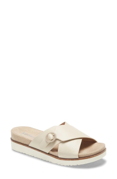 Shop Kensie Delicah Slide Sandal In Off White Canvas