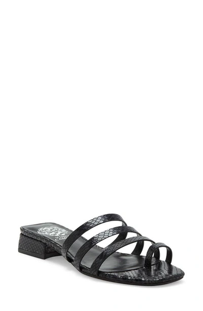 Shop Vince Camuto Grenda Slide Sandal In Black Leather
