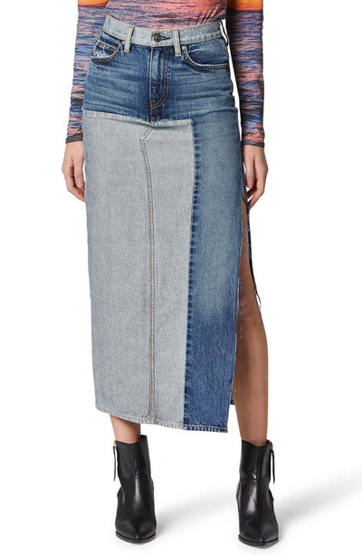 Shop Hudson Paneled Denim Skirt In Amazed
